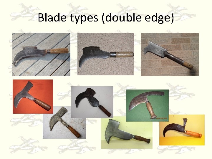 Blade types (double edge) 