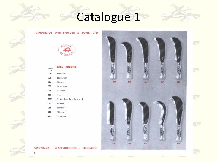 Catalogue 1 