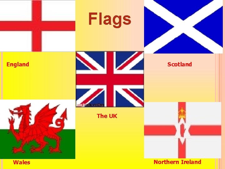 FLAGS Flags England Scotland The UK Wales Northern Ireland 