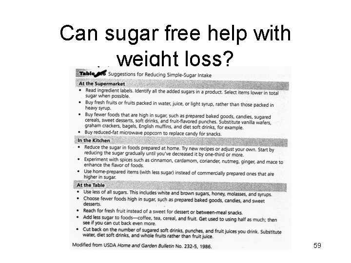 Can sugar free help with weight loss? 59 