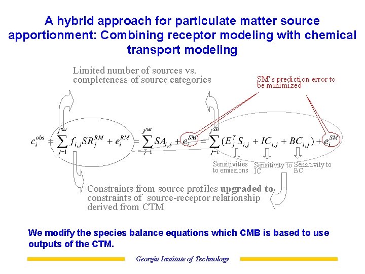 A hybrid approach for particulate matter source apportionment: Combining receptor modeling with chemical transport