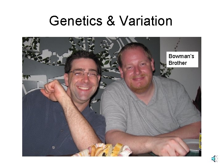 Genetics & Variation Bowman’s Brother 