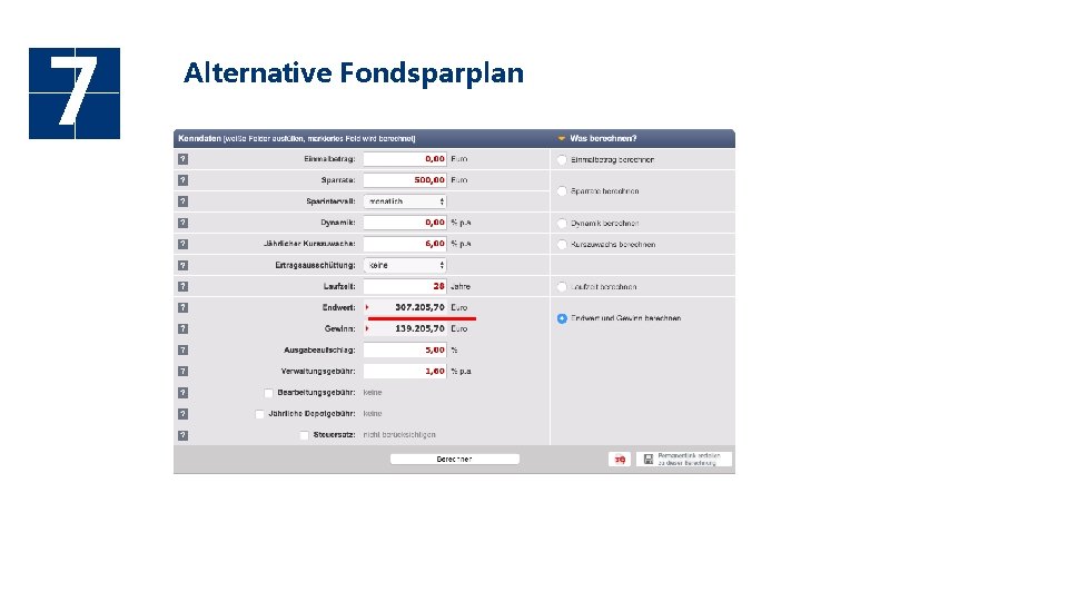 7 Alternative Fondsparplan 