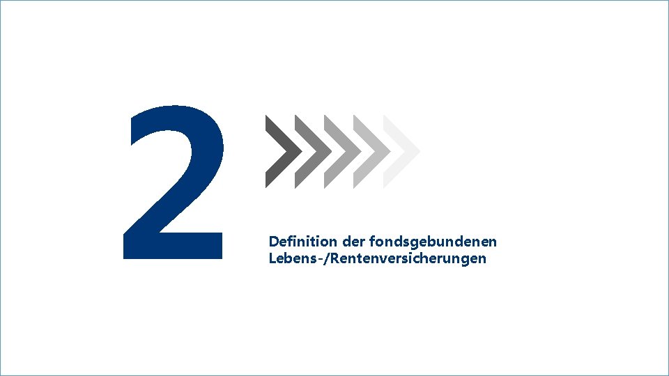 2 Definition der fondsgebundenen Lebens-/Rentenversicherungen 