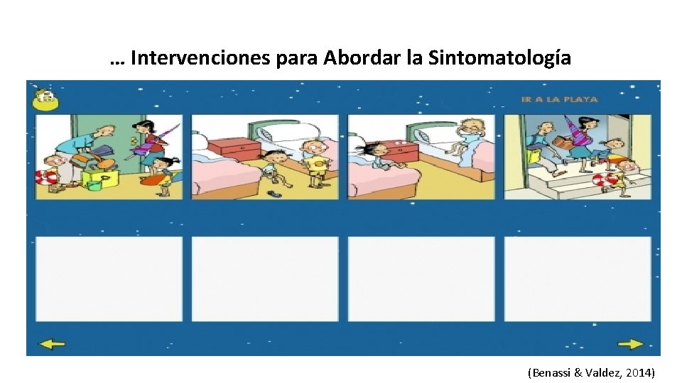 … Intervenciones para Abordar la Sintomatología (Benassi & Valdez, 2014) 