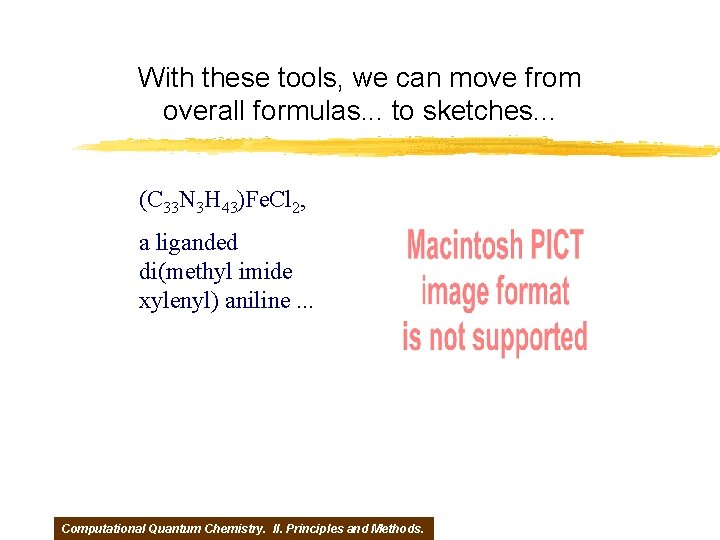 With these tools, we can move from overall formulas. . . to sketches. .