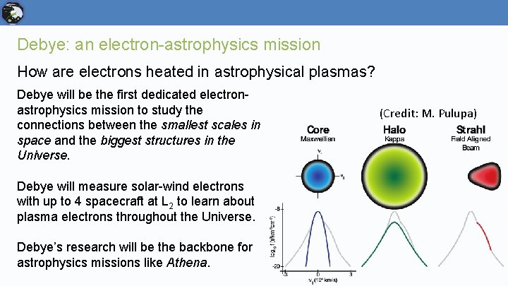Debye: an electron-astrophysics mission How are electrons heated in astrophysical plasmas? Debye will be