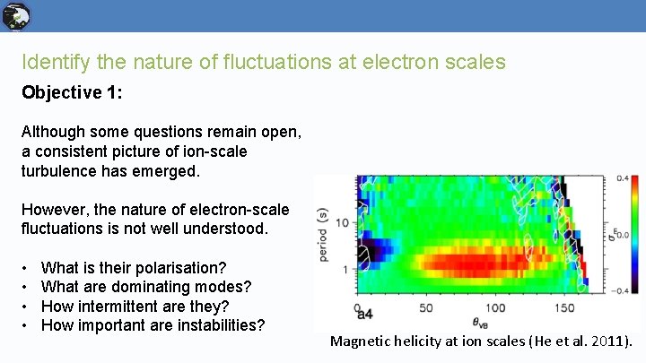 Identify the nature of fluctuations at electron scales Objective 1: Although some questions remain