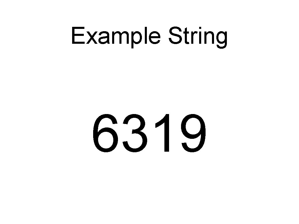 Example String 6319 