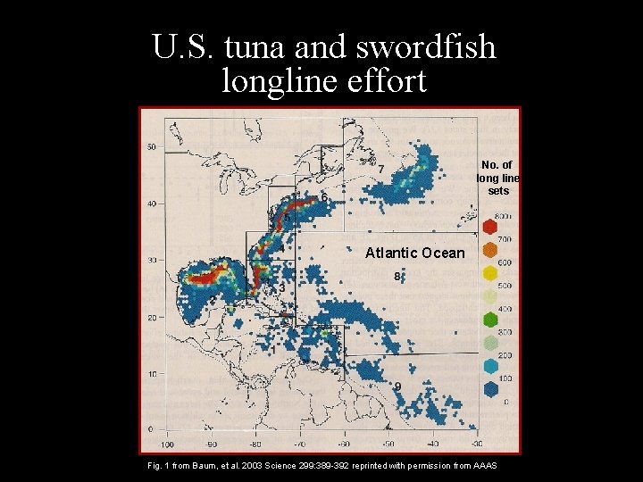U. S. tuna and swordfish longline effort No. of long line sets Atlantic Ocean