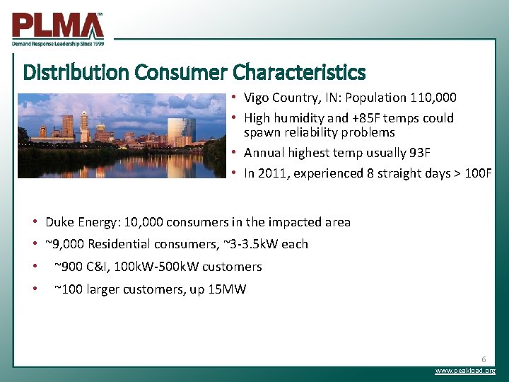 Distribution Consumer Characteristics • Vigo Country, IN: Population 110, 000 • High humidity and