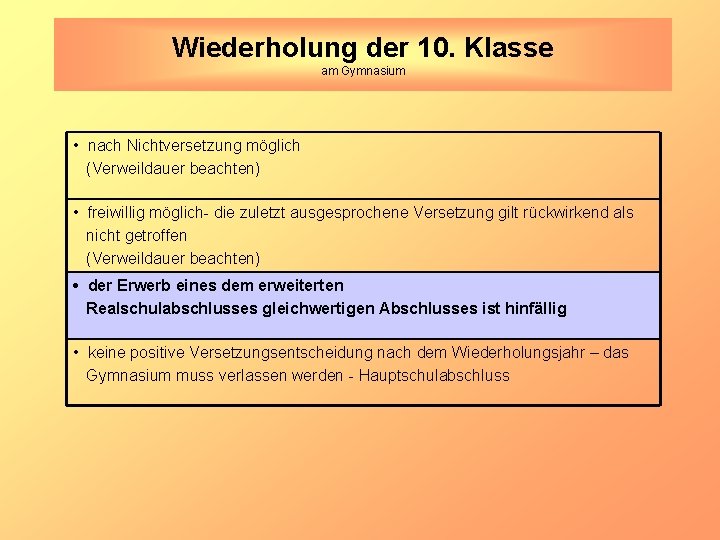 Informationen zum bergang von der Einfhrungsphase der gymnasialen