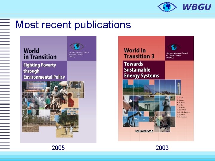 Most recent publications 2005 2003 