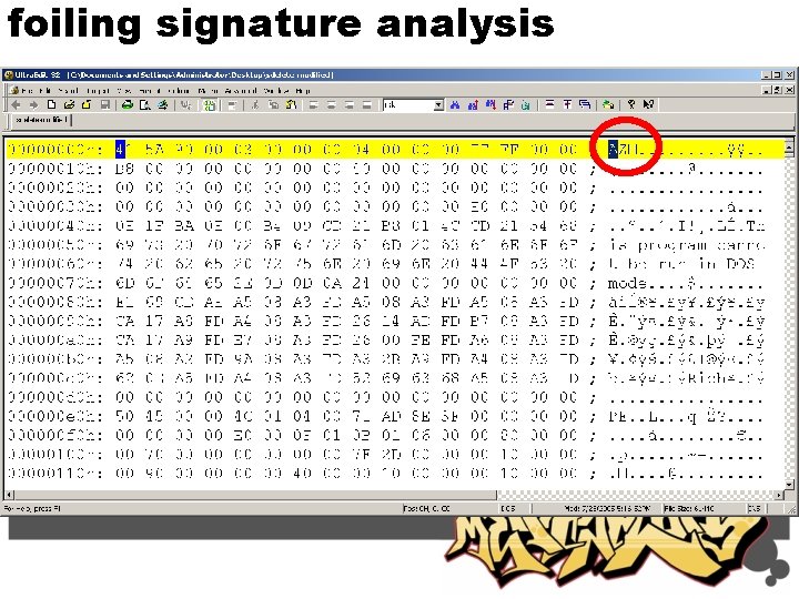 foiling signature analysis • unmodified • one byte modified 