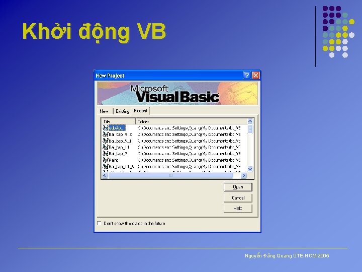 Khởi động VB Nguyễn Đăng Quang UTE-HCM 2005 