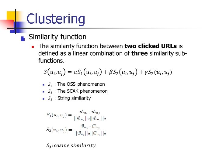 Clustering n 