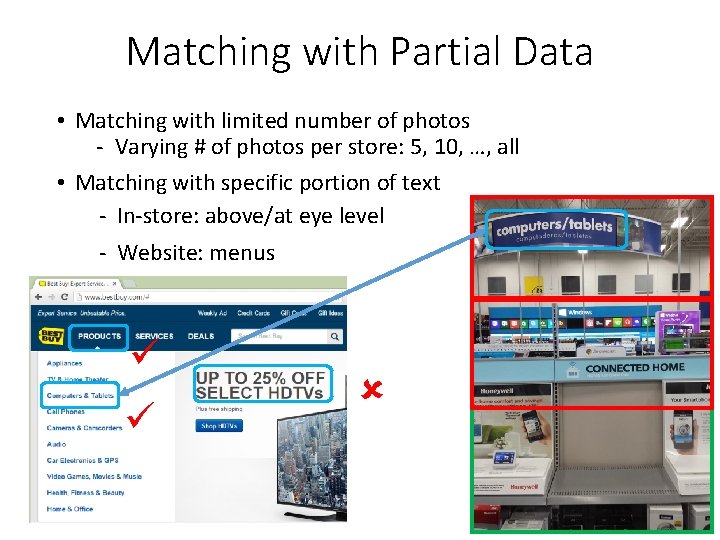 Matching with Partial Data • Matching with limited number of photos - Varying #
