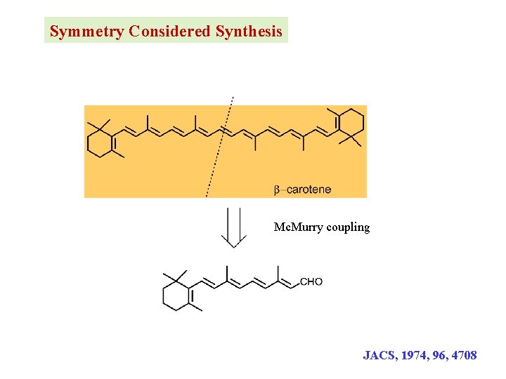 Symmetry Considered Synthesis Mc. Murry coupling JACS, 1974, 96, 4708 