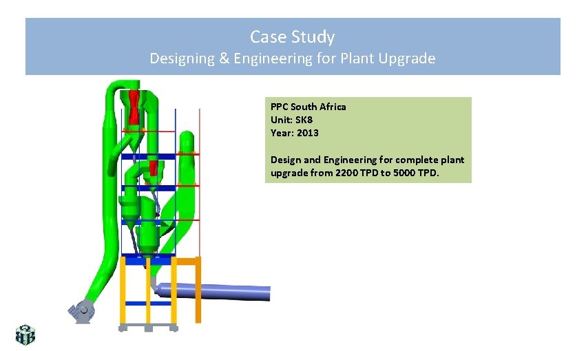 Case Study Designing & Engineering for Plant Upgrade PPC South Africa Unit: SK 8