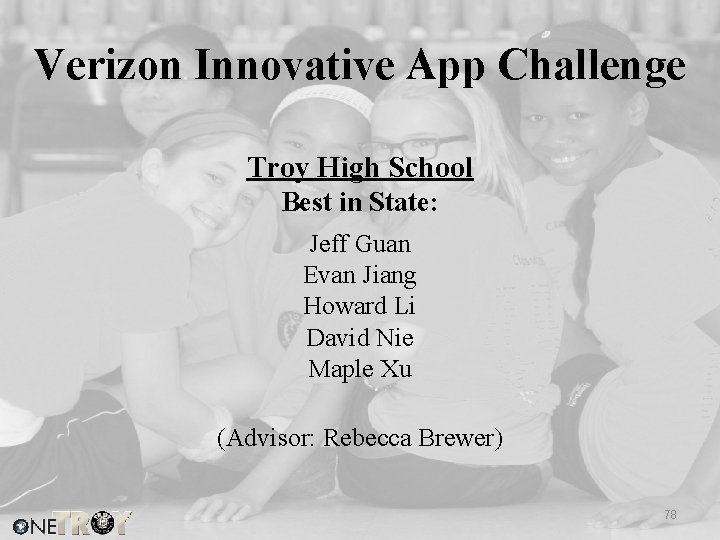 Verizon Innovative App Challenge Troy High School Best in State: Jeff Guan Evan Jiang