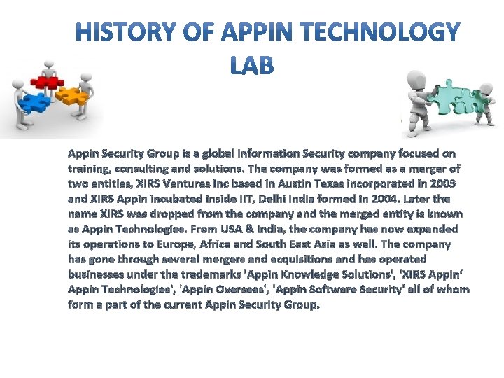 Appin Security Group is a global Information Security company focused on training, consulting and