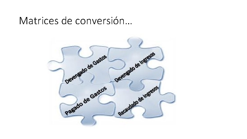 Matrices de conversión… 