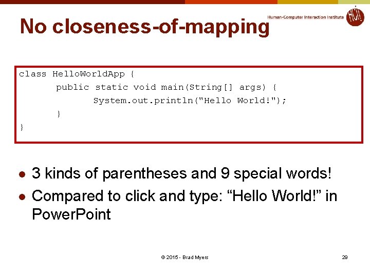 No closeness-of-mapping class Hello. World. App { public static void main(String[] args) { System.