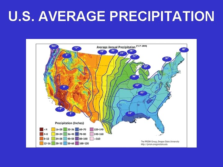 U. S. AVERAGE PRECIPITATION 