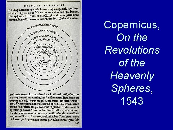 Copernicus, On the Revolutions of the Heavenly Spheres, 1543 