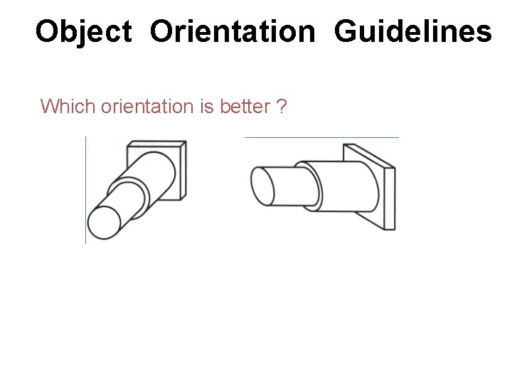 Object Orientation Guidelines Which orientation is better ? Object Orientation Guidelines Which orientation is better ?