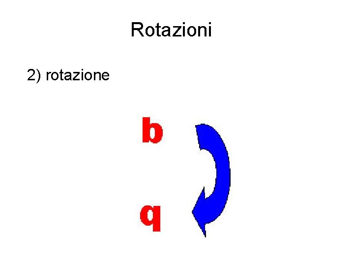 Rotazioni 2) rotazione 