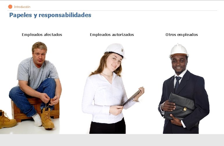 Introducción Papeles y responsabilidades Empleados afectados Empleados autorizados Otros empleados 