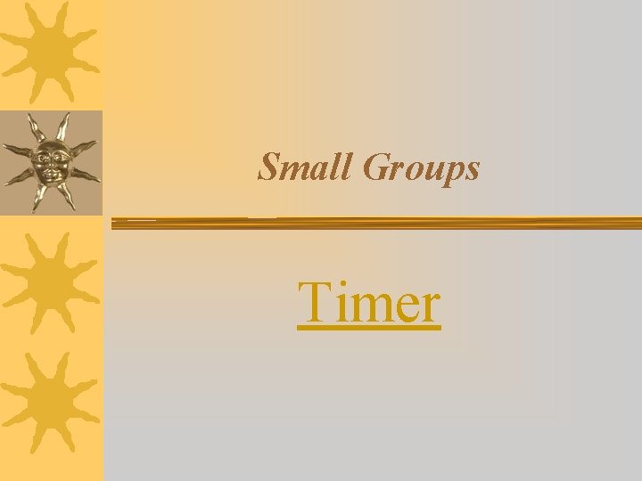 Small Groups Timer 