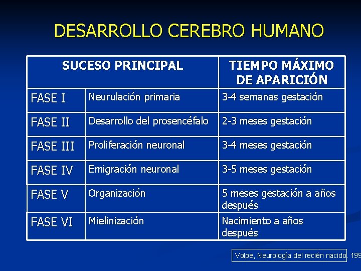 DESARROLLO CEREBRO HUMANO SUCESO PRINCIPAL TIEMPO MÁXIMO DE APARICIÓN FASE I Neurulación primaria 3