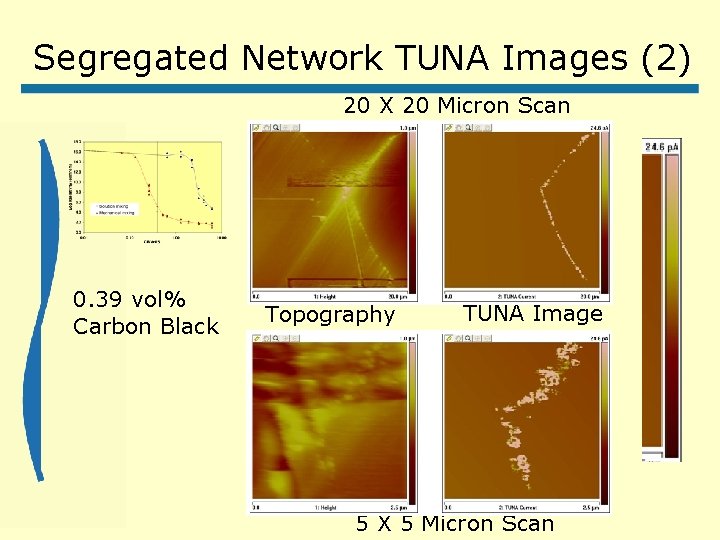 Segregated Network TUNA Images (2) 20 X 20 Micron Scan 0. 39 vol% Carbon