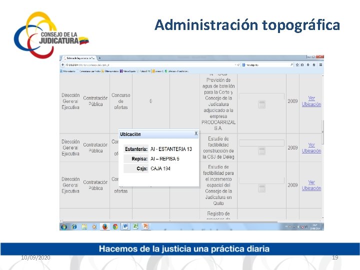 Administración topográfica 10/09/2020 19 