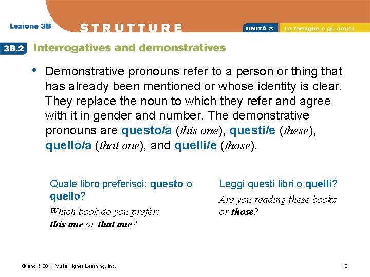  • Demonstrative pronouns refer to a person or thing that has already been