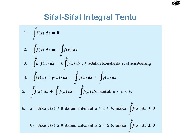 Sifat-Sifat Integral Tentu 