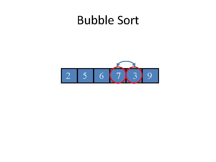 Bubble Sort 2 5 6 7 3 9 