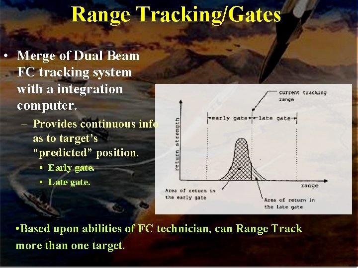 Range Tracking/Gates • Merge of Dual Beam FC tracking system with a integration computer.