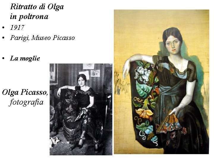 Ritratto di Olga in poltrona • 1917 • Parigi, Museo Picasso • La moglie