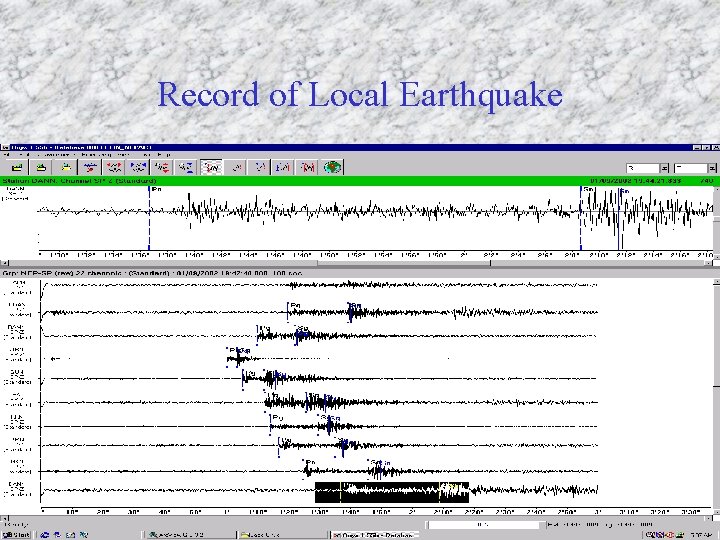 Record of Local Earthquake 