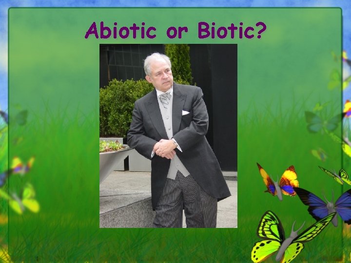 Abiotic or Biotic? 