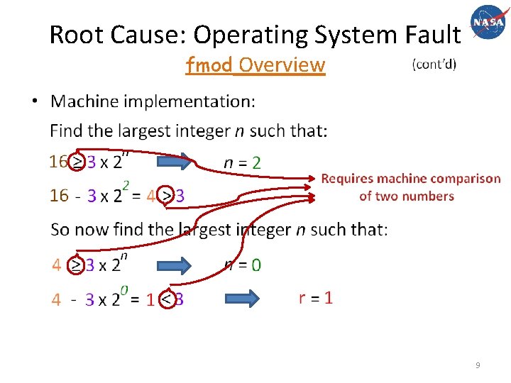 Root Cause: Operating System Fault fmod Overview 9 
