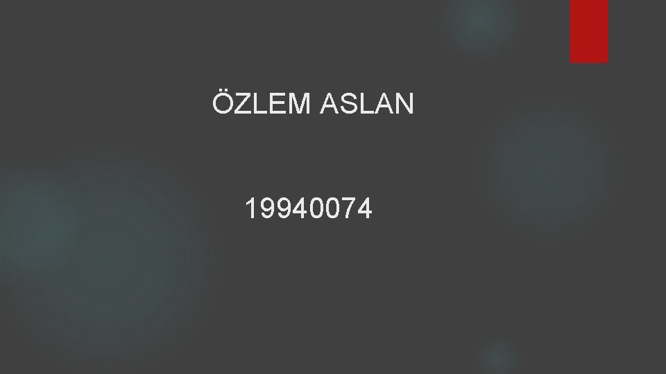  ÖZLEM ASLAN 19940074 