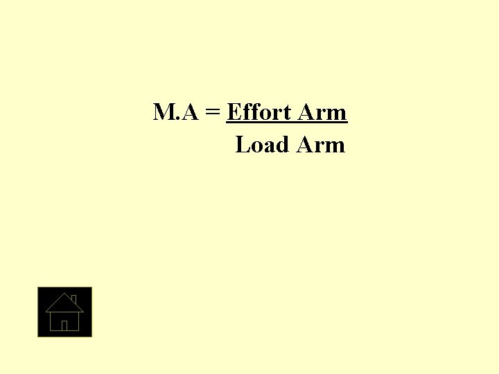 M. A = Effort Arm Load Arm 
