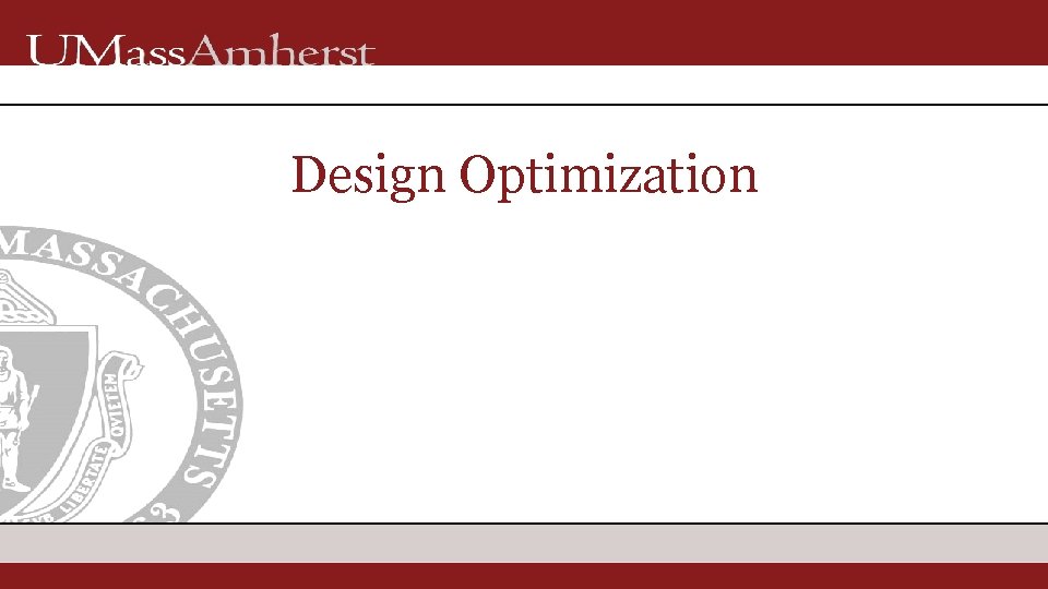 Design Optimization 