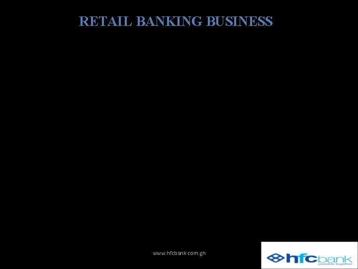 RETAIL BANKING BUSINESS • As at the end of 2011 Bank had twenty-six (26)