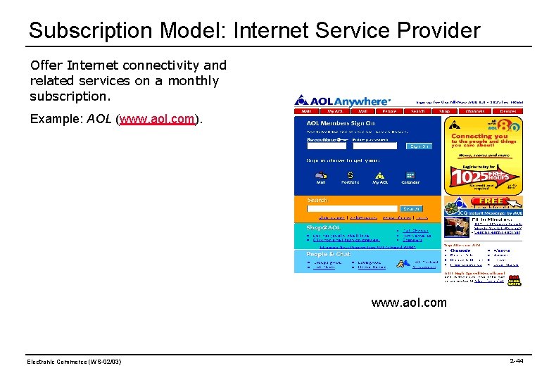 Subscription Model: Internet Service Provider Offer Internet connectivity and related services on a monthly