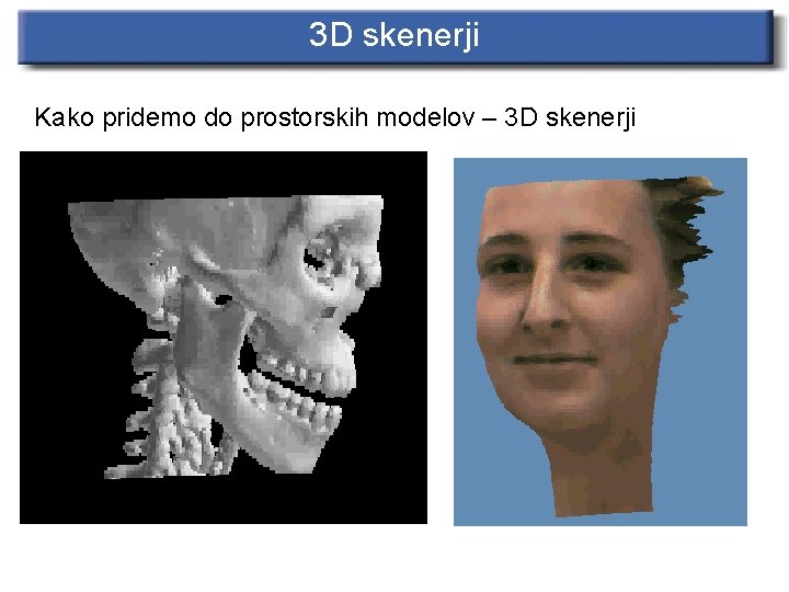 3 D skenerji Kako pridemo do prostorskih modelov – 3 D skenerji 